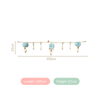 Artificial Pearl String Blue Blossom Door Hanging