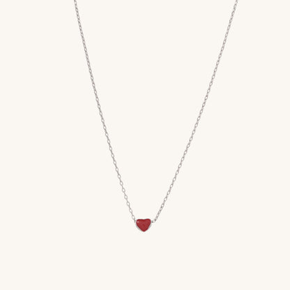 Red Heart Necklace- 925 Silver