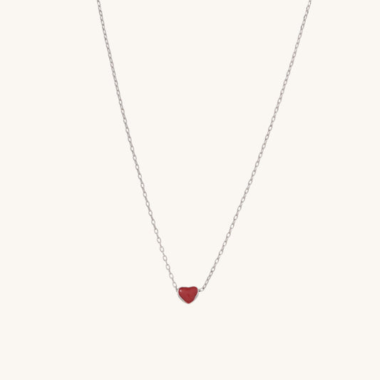 Red Heart Necklace- 925 Silver