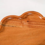 Flower Shaped Acacia Wood Serving Platter