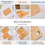 Premium Bamboo Serving Board Set Of 3