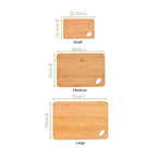 Premium Bamboo Serving Board Set Of 3