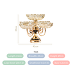 Decorative Glass Bowls Set of 5 With Rotating Metal Stand