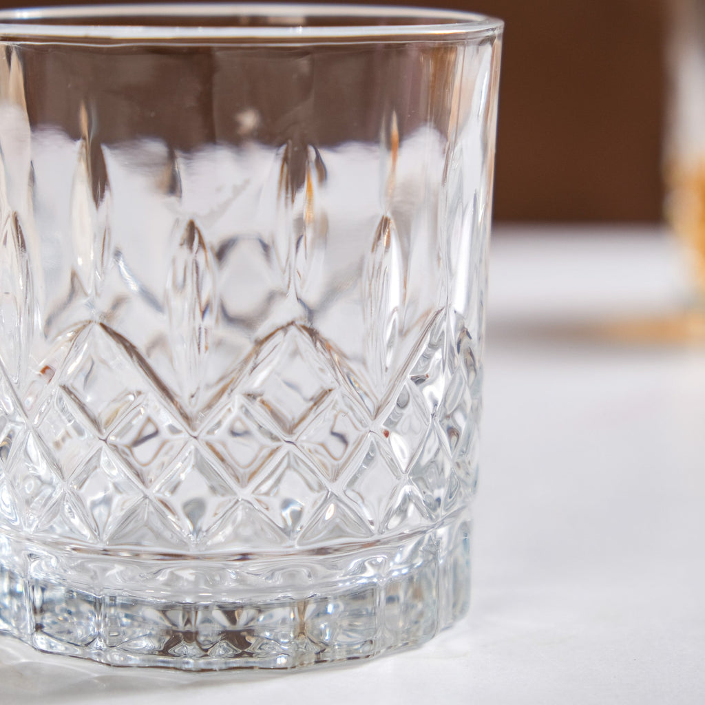 Prism Cut Whiskey Glass Set Of 6 230ml