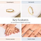 Promise Ribbon Gold Ring