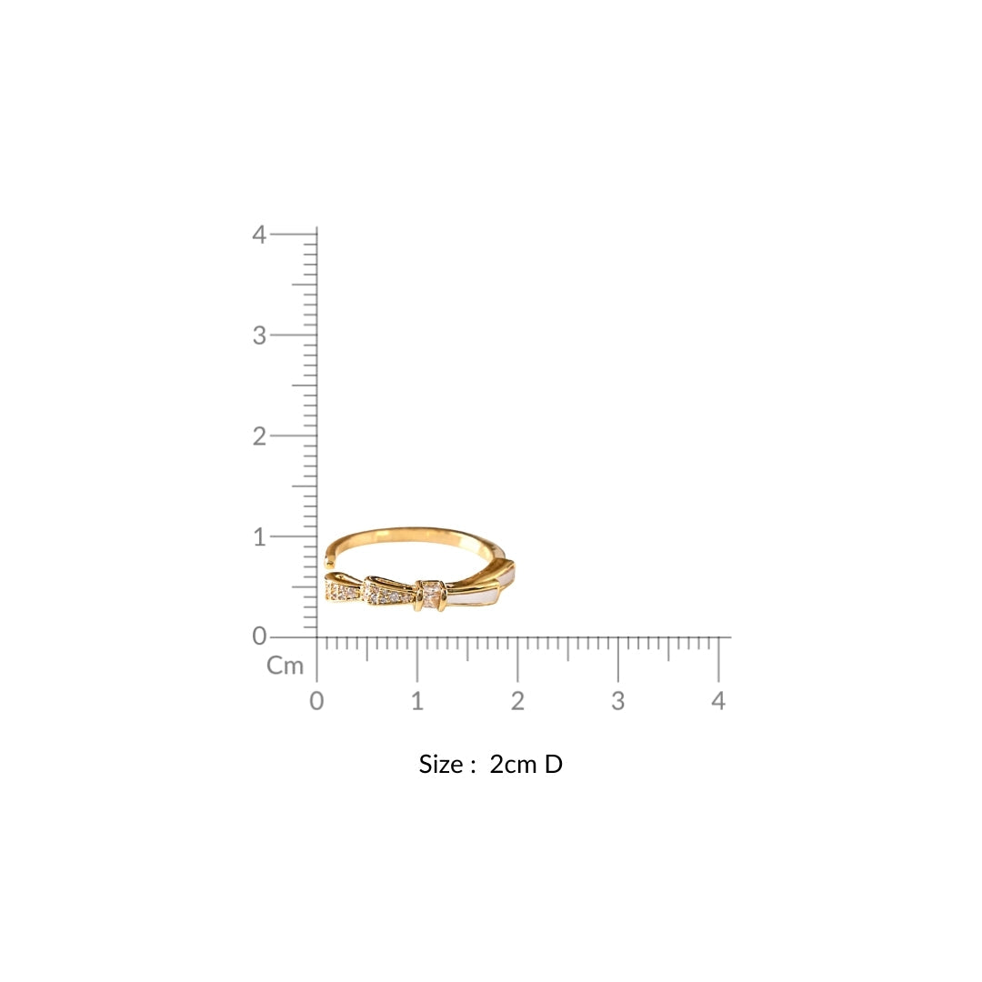 Promise Ribbon Gold Ring