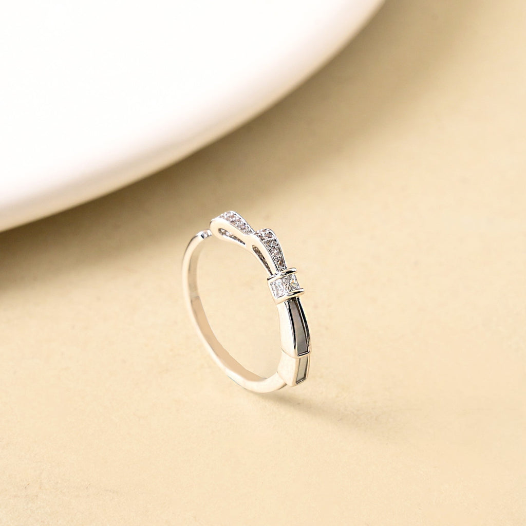 Promise Ribbon Silver Ring