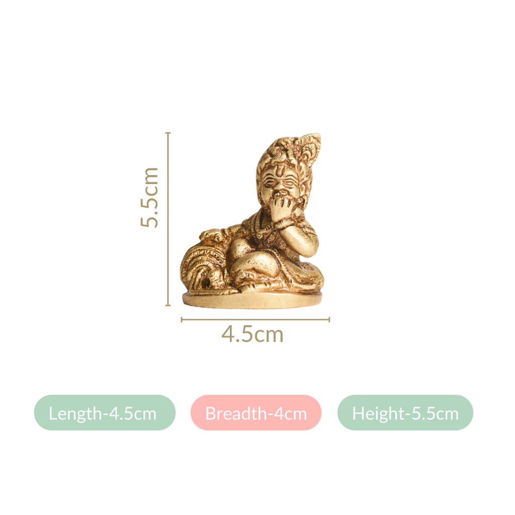 Pure Brass Laddu Gopal Idol 5cm
