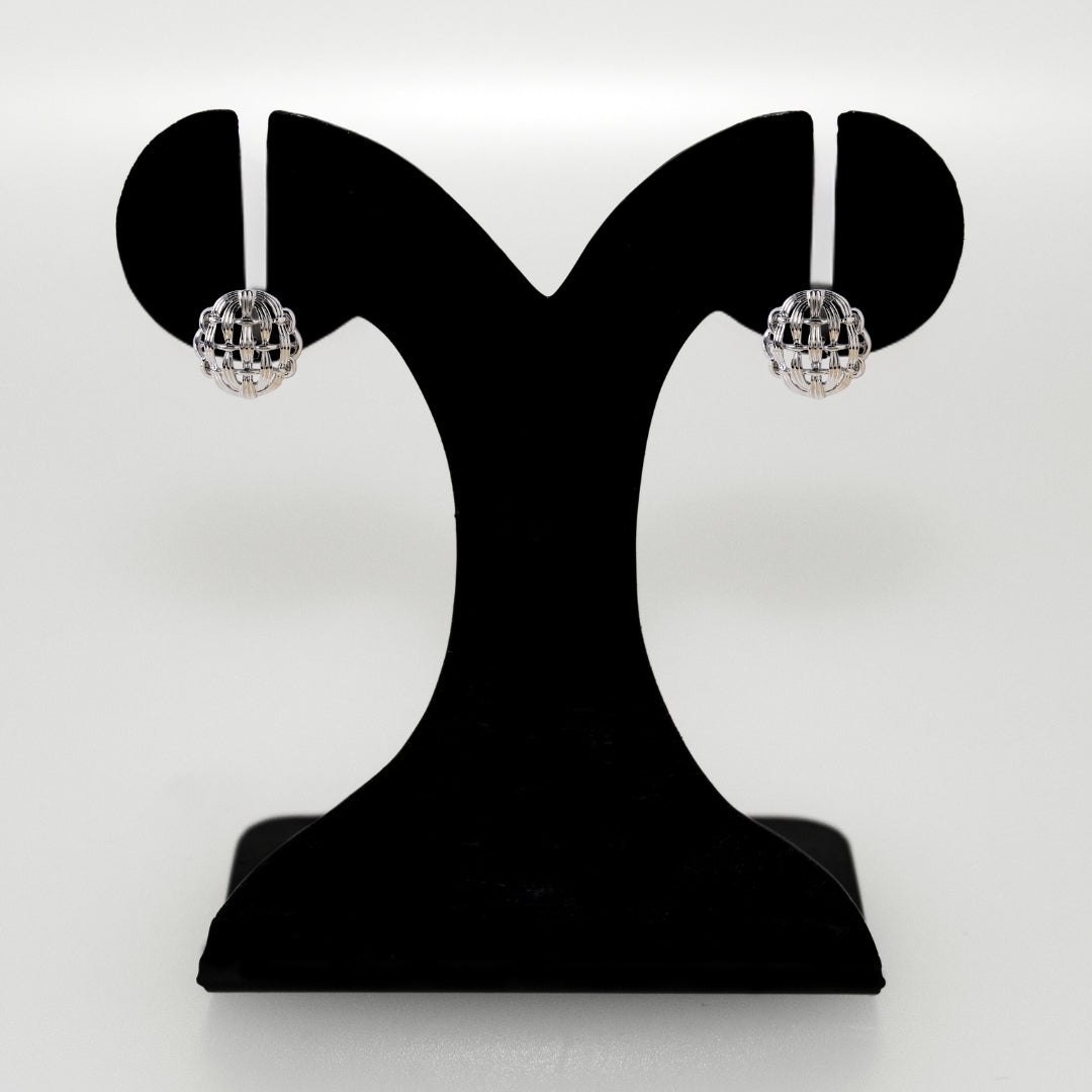 Pure Weave Studs Silver