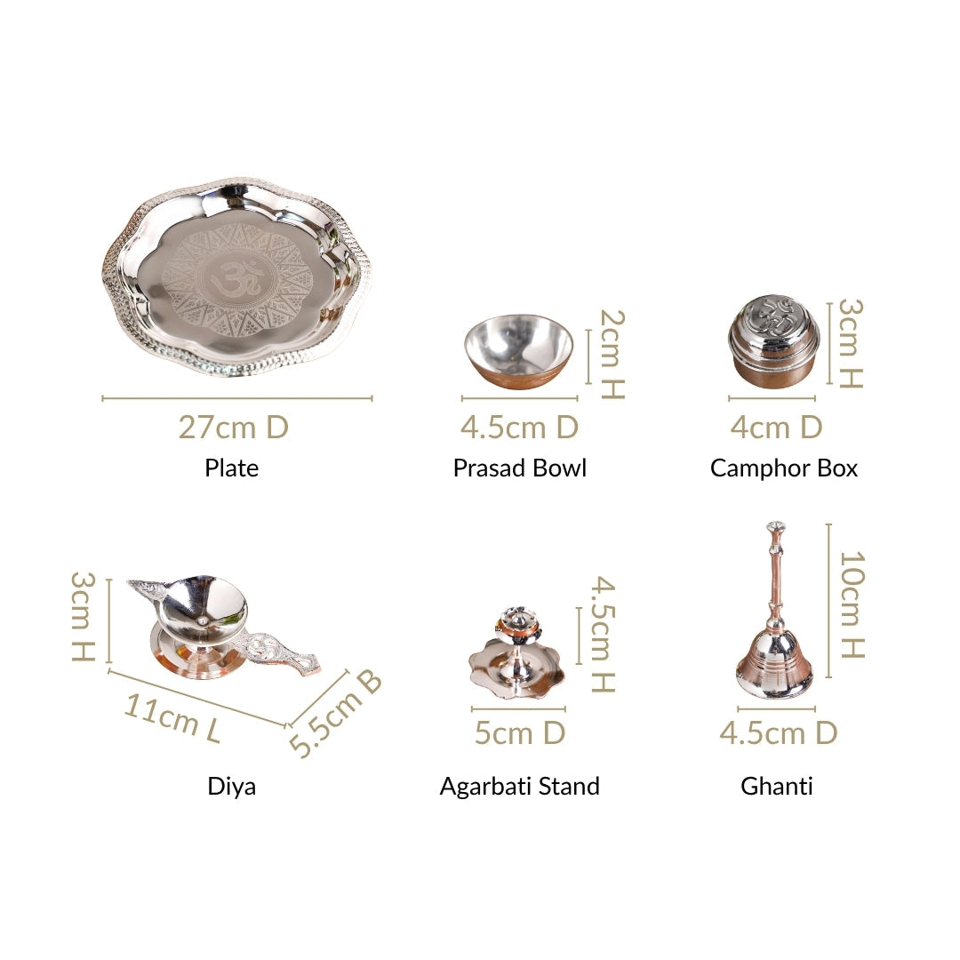 Pushpanjali Offering Pooja Thali Set Of 6