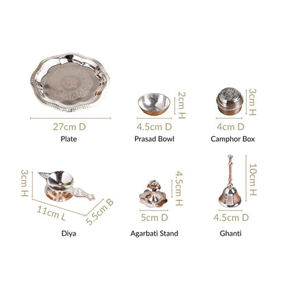 Pushpanjali Offering Pooja Thali Set Of 6
