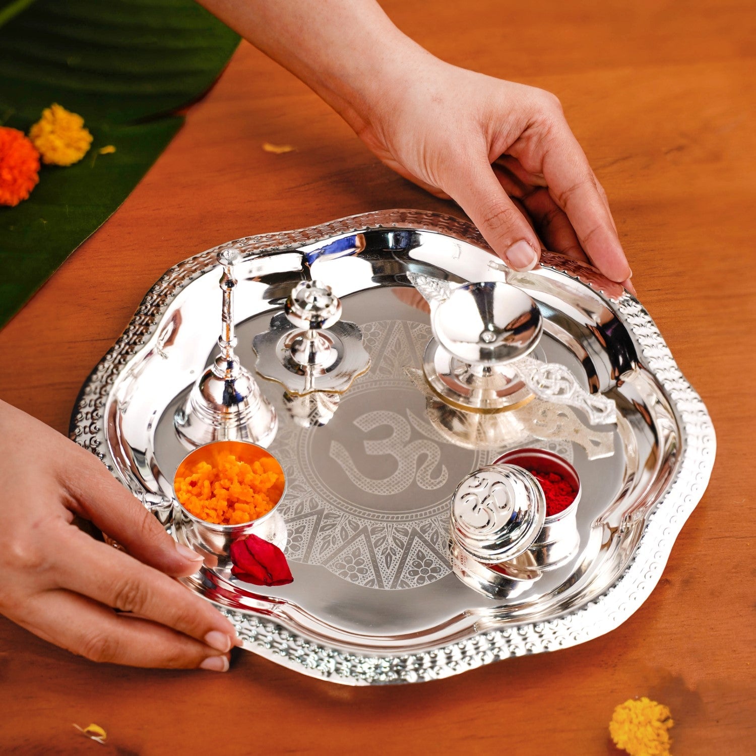 Pushpanjali Offering Pooja Thali Set Of 6