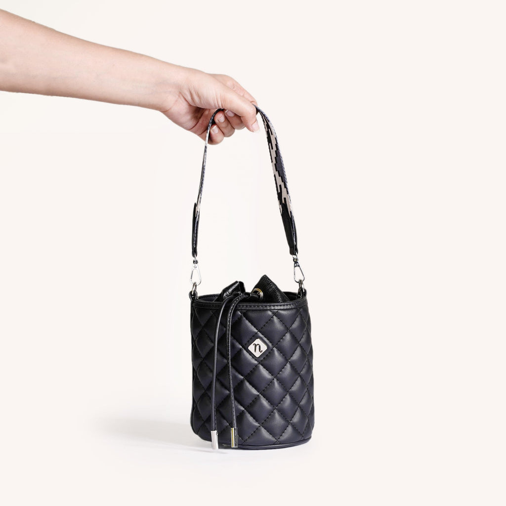 Quilted Bucket Bag Black