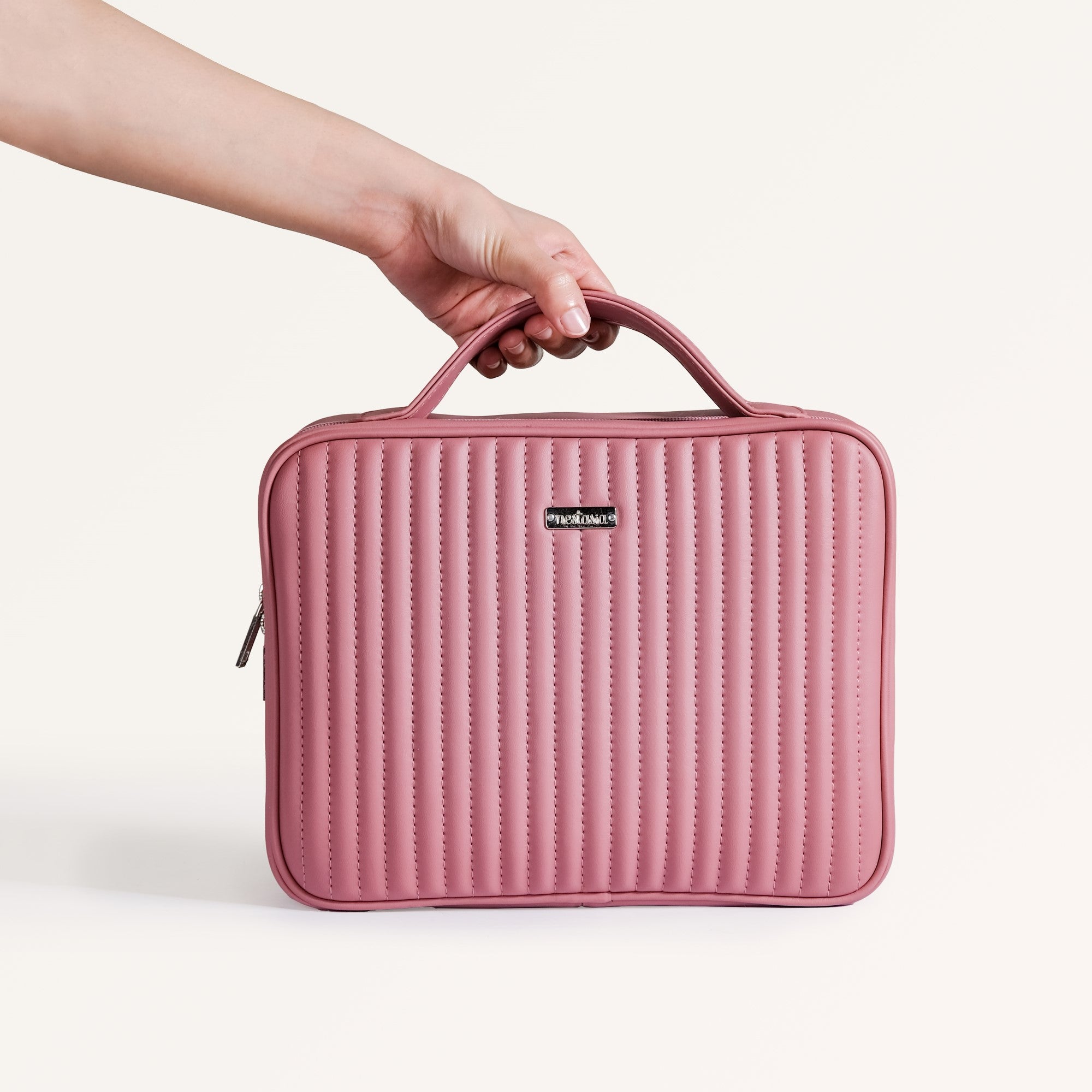 Quilted Travel Organiser Pink