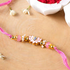 Pink Meenakari Lotus Raksha Bandhan Gift Hamper
