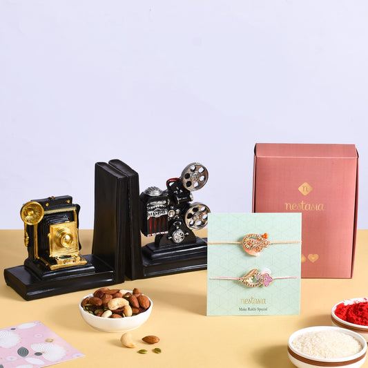 Retro Book Lover Raksha Bandhan Gift Set