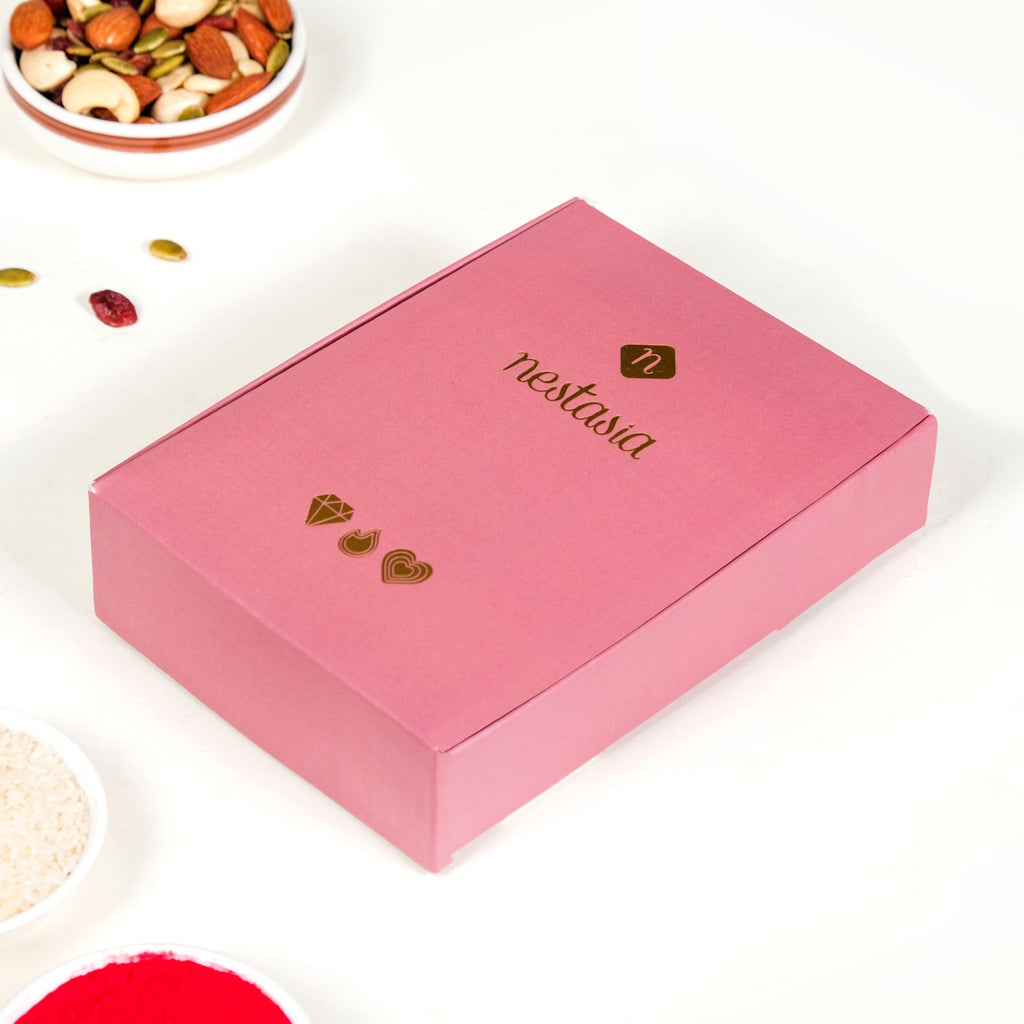 Pastel Elegance Rakhi Gift Hamper For Couple