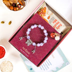 Beads Bracelet Rakhi Hamper Set Of 3 With Gift Card And Box