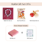 Beads Bracelet Rakhi Hamper Set Of 3 With Gift Card And Box