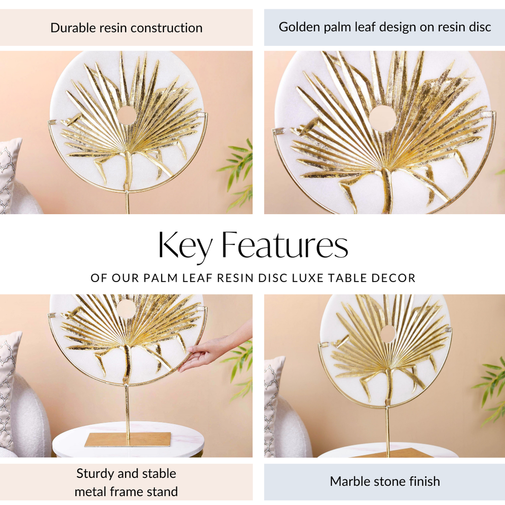 Disc Palm Leaf Luxe Table Decor