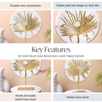 Disc Palm Leaf Luxe Table Decor