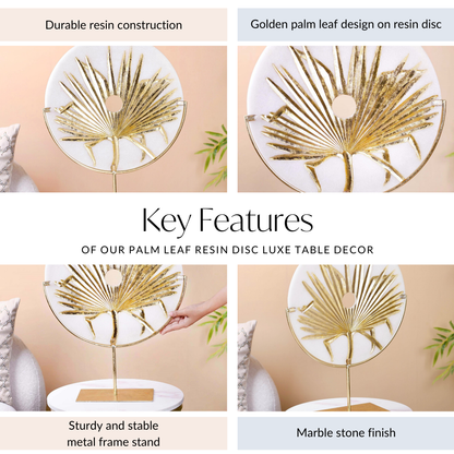 Disc Palm Leaf Luxe Table Decor