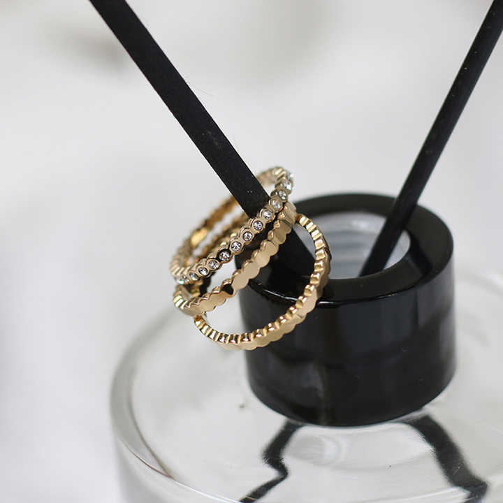 Three Piece Honeycomb Ring