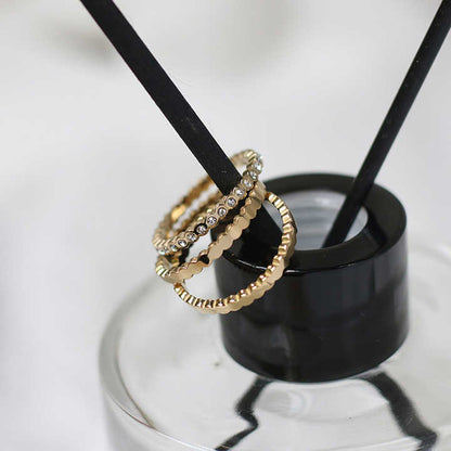 Three Piece Honeycomb Ring