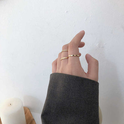 Three Piece Honeycomb Ring