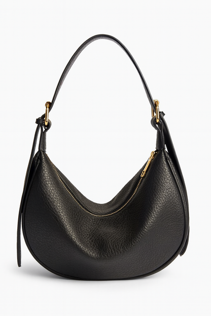 Luxury Black Hobo Shoulder Bag for Women