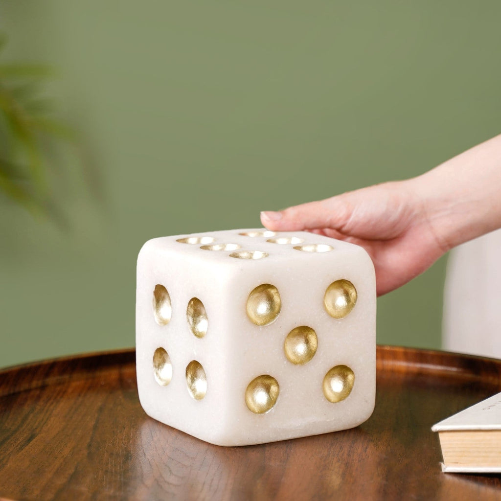 Dice Marble Finish Decor