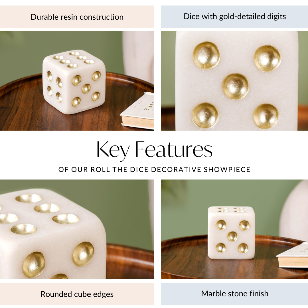 Dice Marble Finish Decor