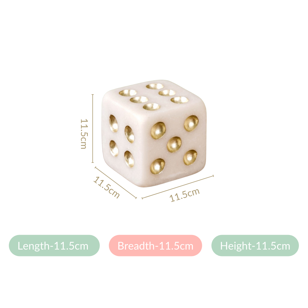 Dice Marble Finish Decor