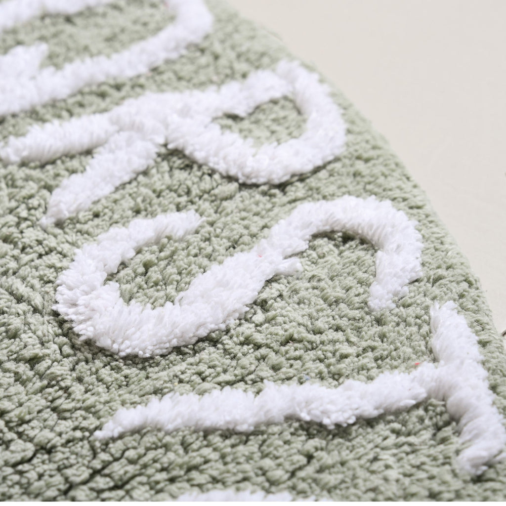 Alphabets Round Cotton Anti Slip Kids Floor Mat 74x72cm