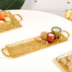 Decorative Royalcore Long Gold Tray