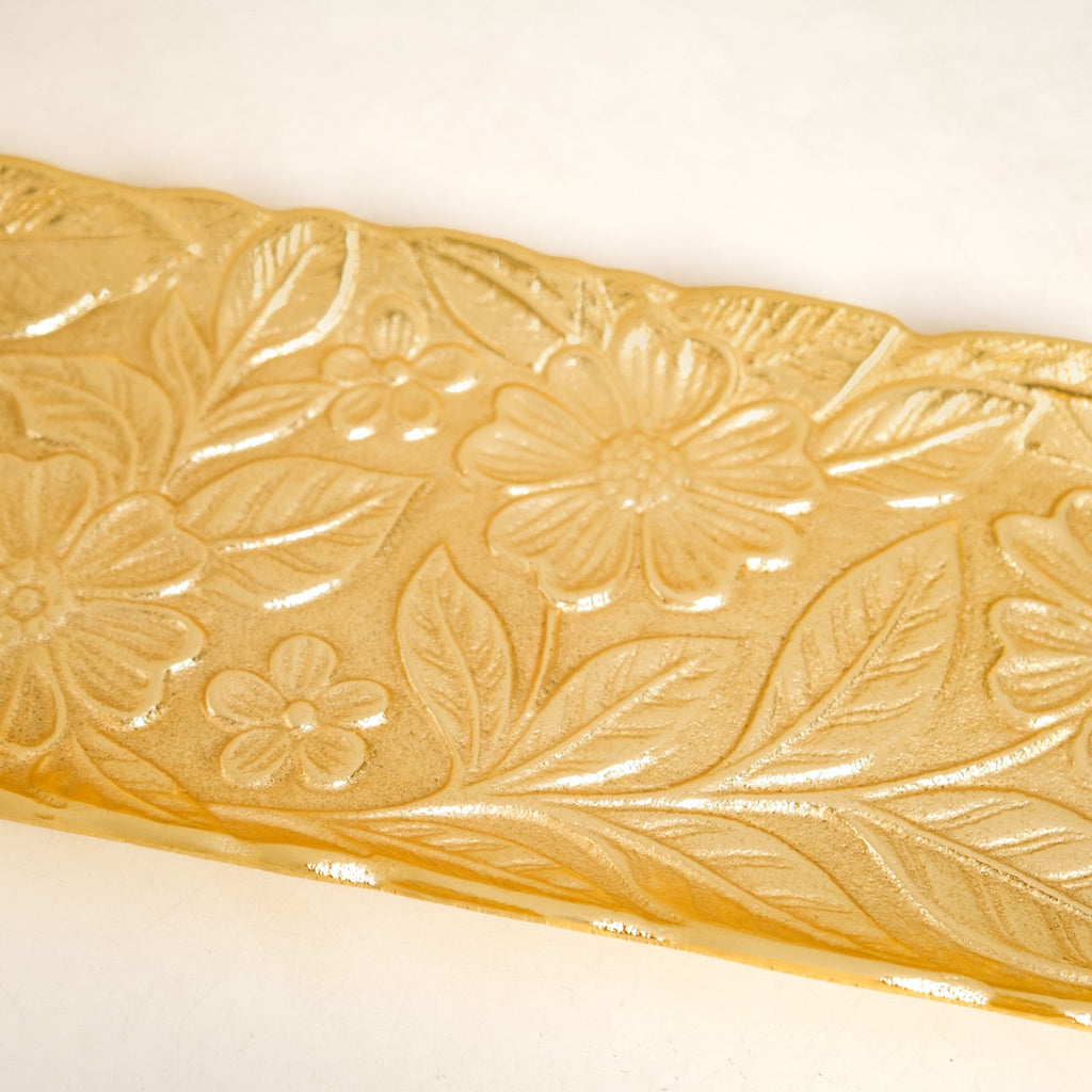 Decorative Royalcore Long Gold Tray