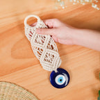Boho Chic Macrame Evil Eye Wall Hanging