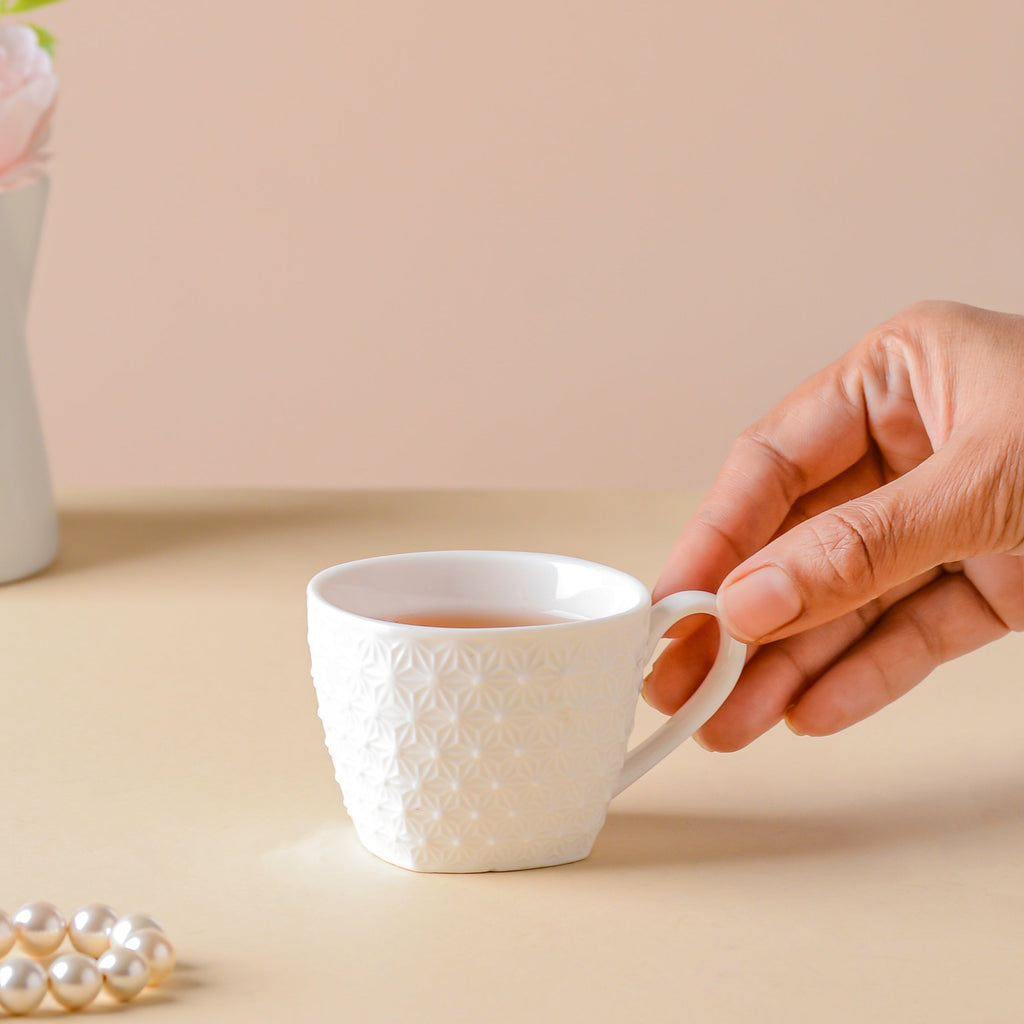 Riona Patterned Teacup White