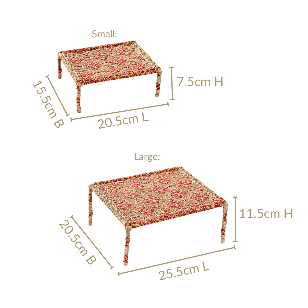 Handwoven Sabai Risers With Zari Set Of 2