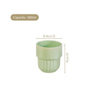 Serene Sage Stackable Ceramic Cup Set Of 4 280ml