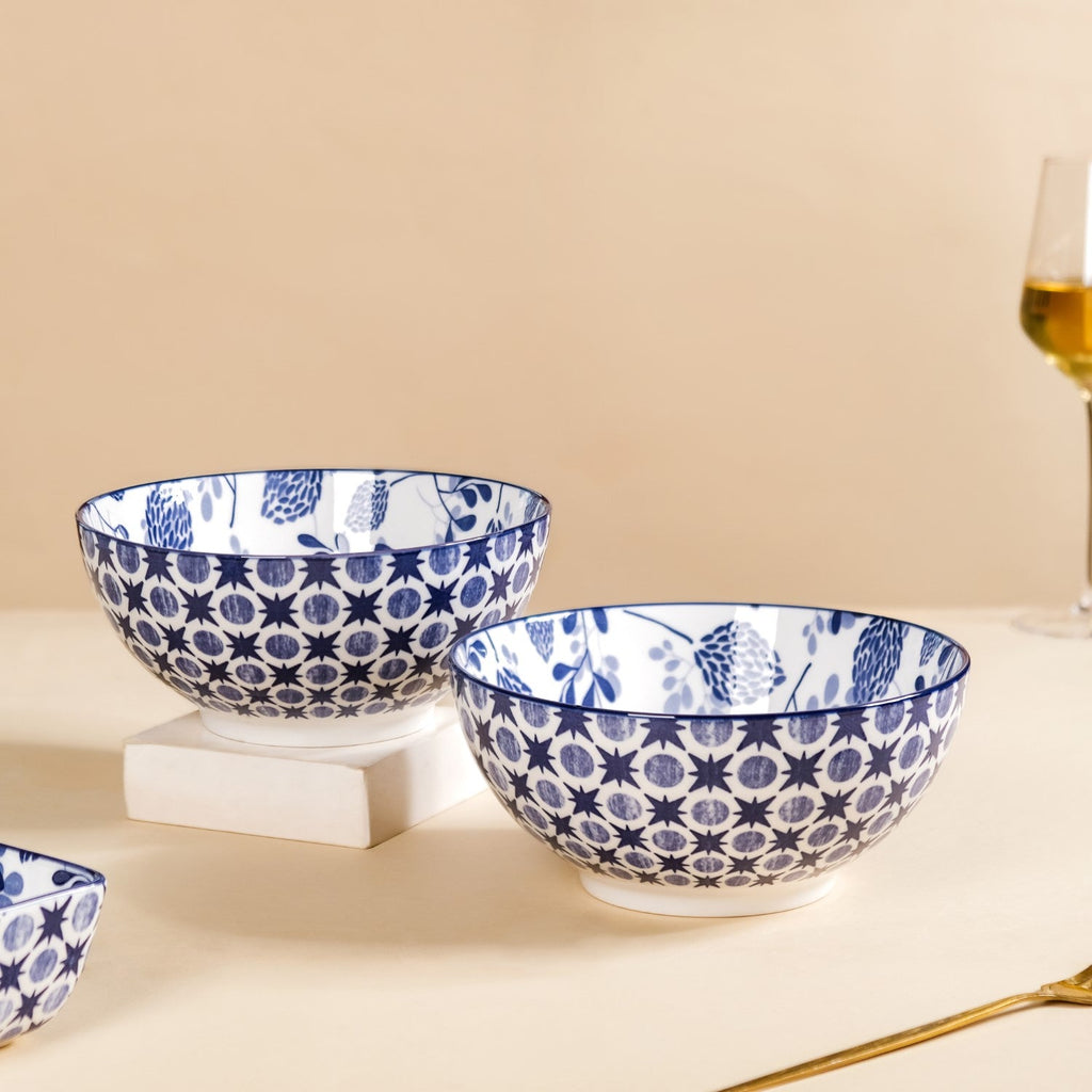Blue Blossom Serving Bowl Set Of 2 1650ml