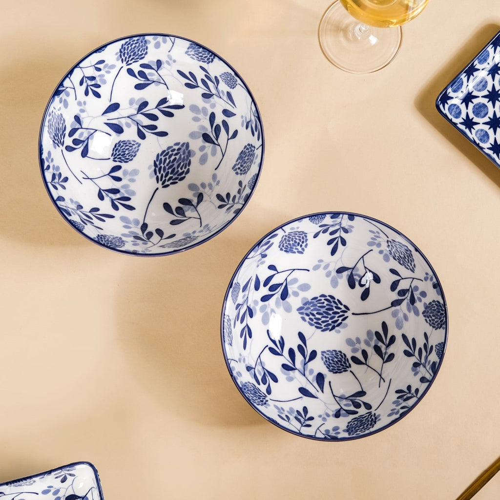 Blue Blossom Serving Bowl Set Of 2 1650ml