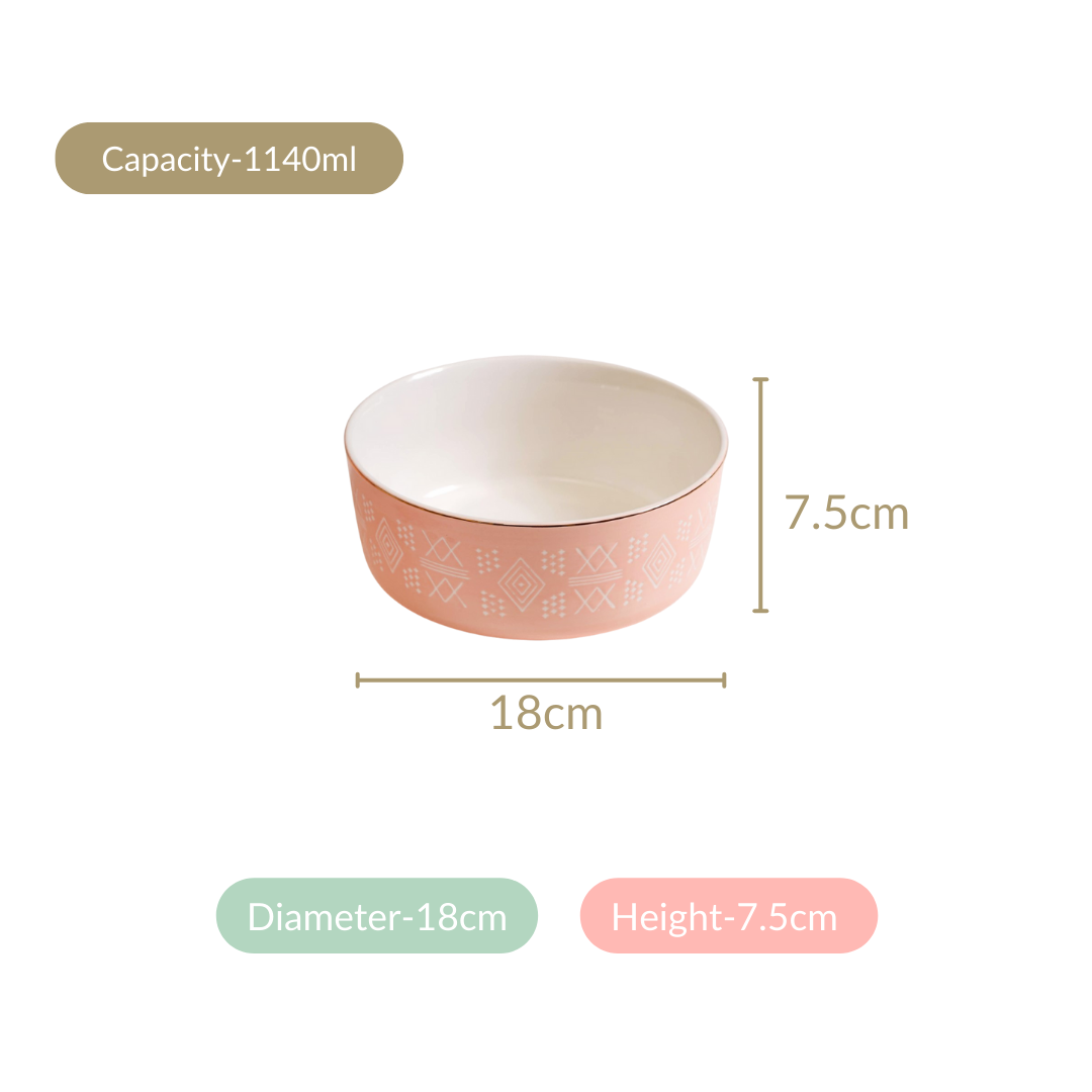 Azo Pink Serving Bowl Set Of 2 1140ml