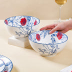 Ceramic Oriental Elegance Serving Bowl Set Of 2 1650ml