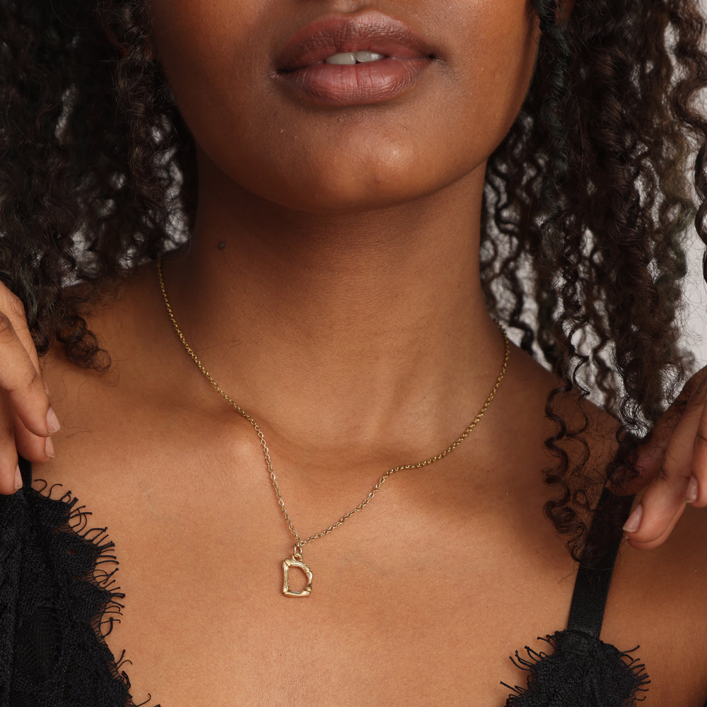 Bamboo Style Initial Charms