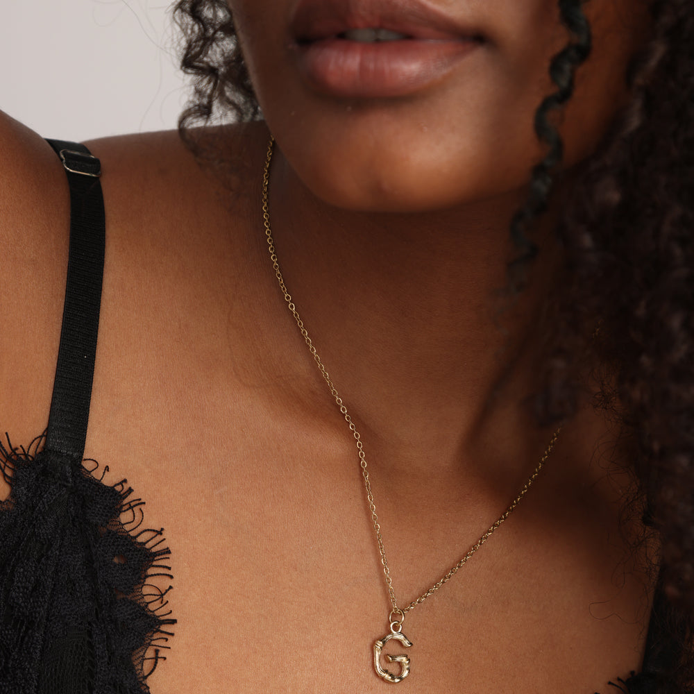 Bamboo Style Initial Charms