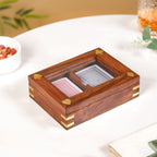 Playing Cards Set Of 2 in Wooden Display Box