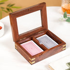 Playing Cards Set Of 2 in Wooden Display Box