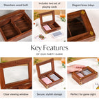 Playing Cards Set Of 2 in Wooden Display Box