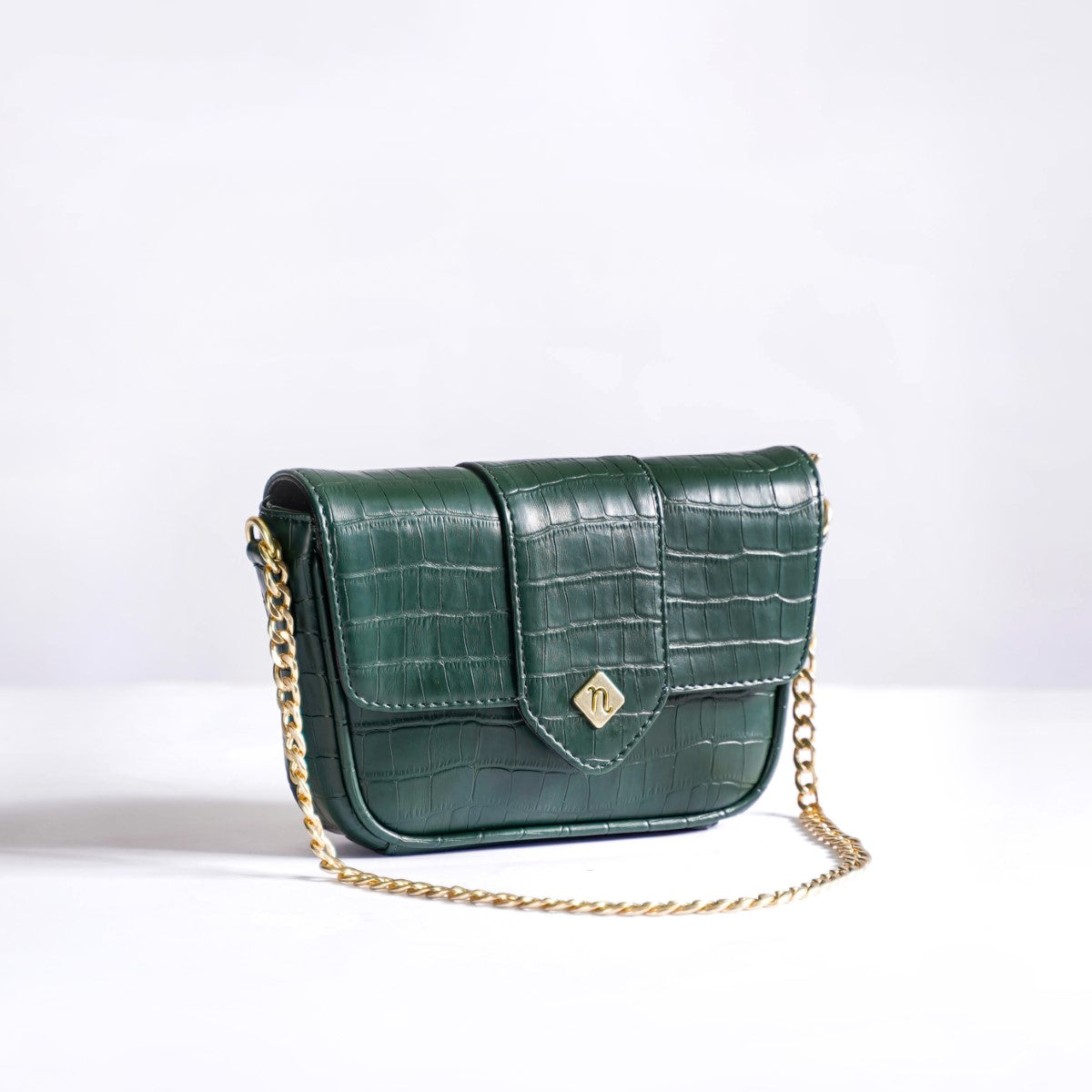 Croco Go-To Outing Bag Green